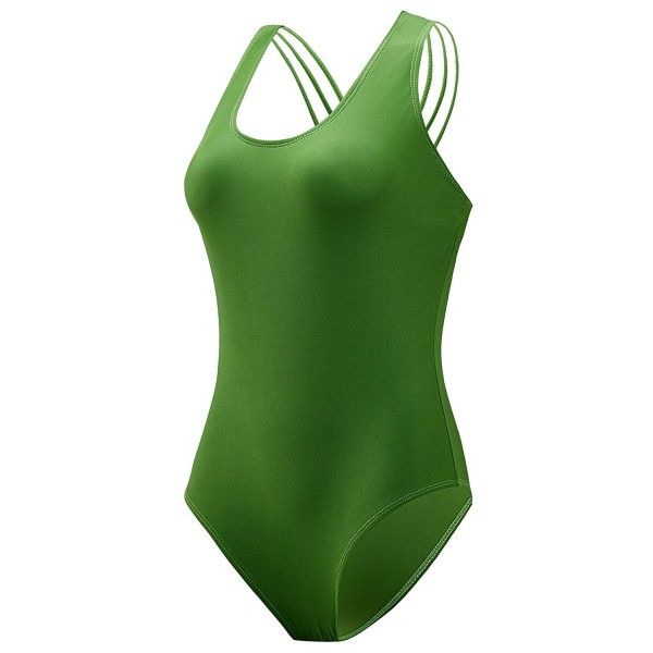 Womens Crisscross Back One Piece Swimsuit Swimwear Bathing Suits