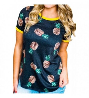 FAYALEQ Womens Pineapple T Shirt XX Large