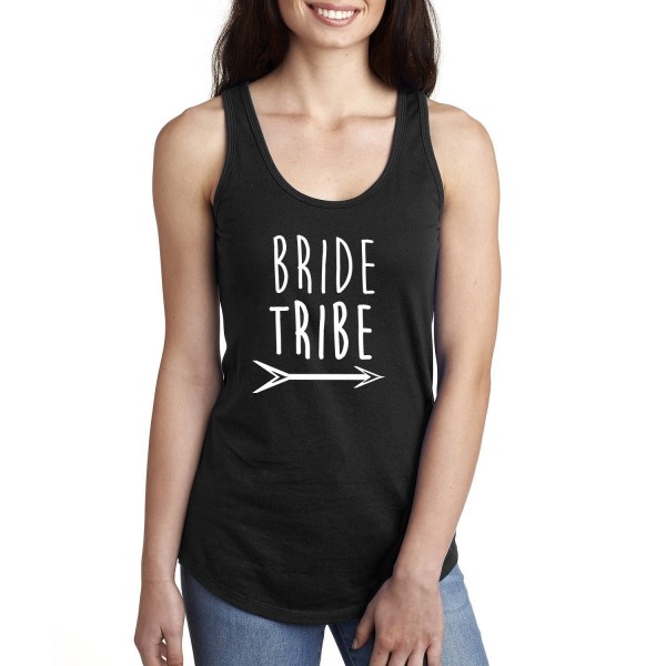 Bride Tribe Arrow Racerback black