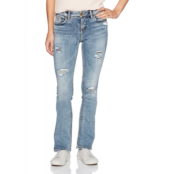 Silver Jeans Co. Women's Aiko Mid-Rise Slim Bootcut Jeans - Medium Wash ...