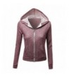 sleeve Melange French Hoodie Burgundy