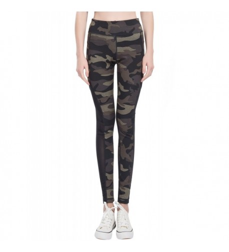 YOOY Womens Waist Fitness Camouflage