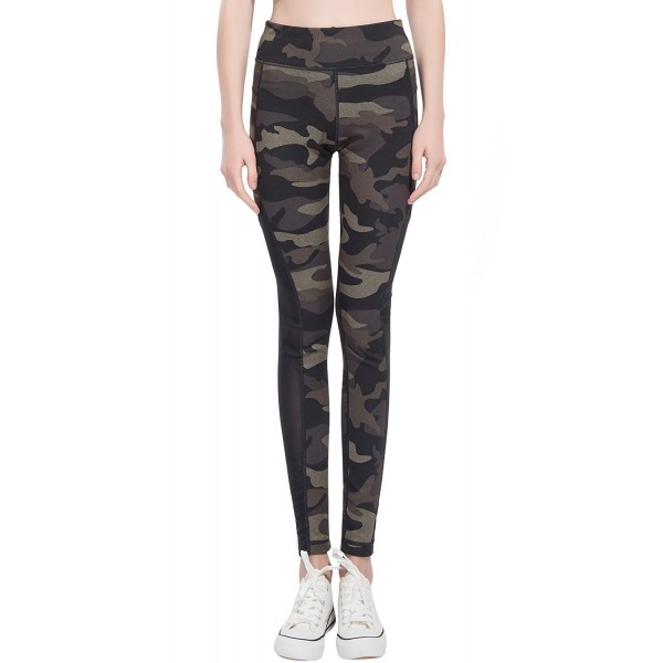 YOOY Womens Waist Fitness Camouflage