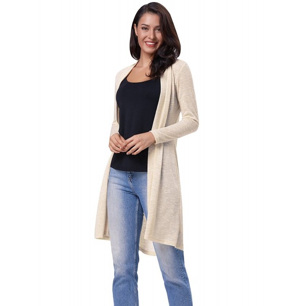 Sleeve Solid Cardigan Sweater Office