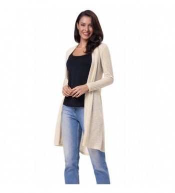 Sleeve Solid Cardigan Sweater Office