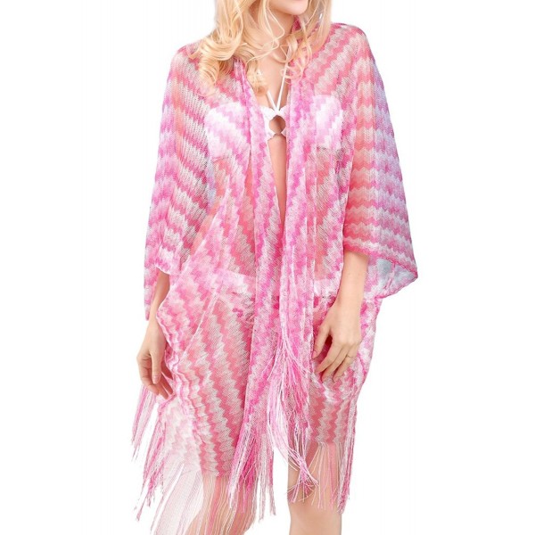 MissShorthair Colorful Striped Cardigan Beachwear