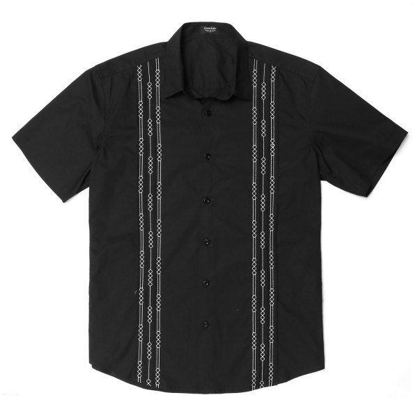 JINIDU Short Sleeve Cuban Guayabera