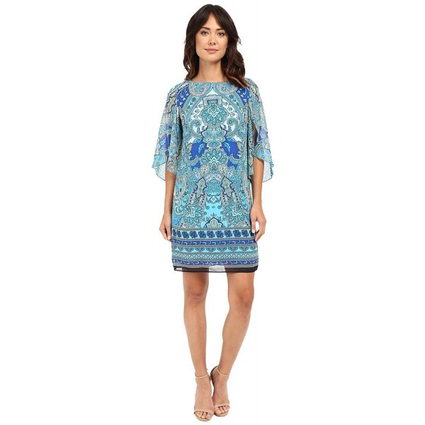 Women's Michelle Paisley Shift Dress - Turquoise Multi - CL120PLGZGD