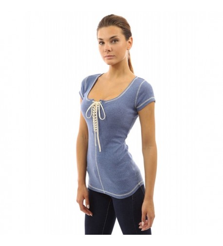 PattyBoutik Womens Scoop Neck Heather