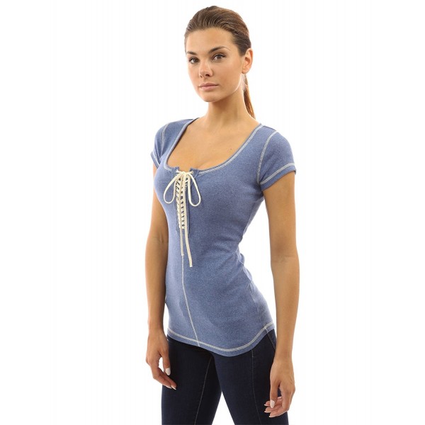 PattyBoutik Womens Scoop Neck Heather