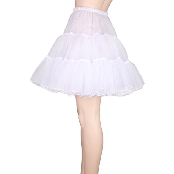 Fancy Women Skirt Tutu Skirt Petticoat Girls Dress - Size S-M (White ...