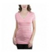 ToBeInStyle Womens Striped Sleeve V Neck