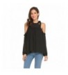 Easther Halter Shoulder Sleeve Ruffles