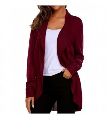 Womens Draped Sleeve Sweater Cardigan