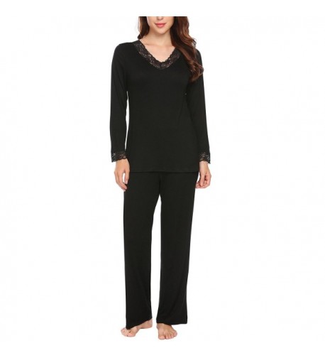 Ekouaer Womens Sleeve Pajamas Fitted