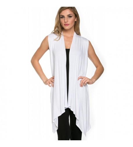 Azules Womens Sleeveless Duster Cardigan