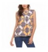 SoTeer Geometric Printing Sleeveless Pintuck