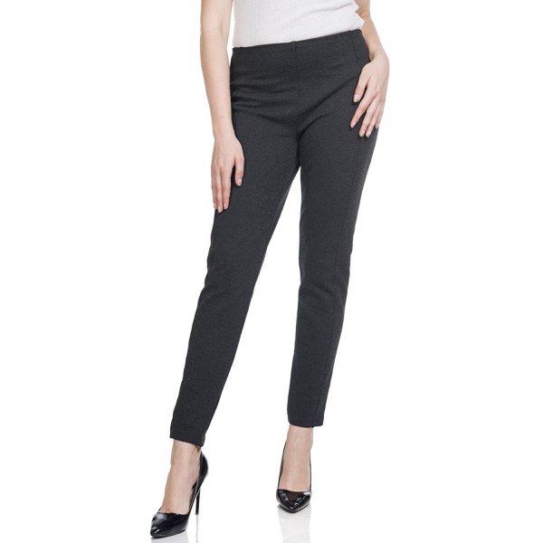 Women Skinny Trousers- Straight Fit Pencil Pants-Pull-On Business Pants ...