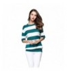 HIKA Womens Striped Round Sleeve