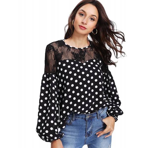 WDIRA Womens Floral Shoulder Blouse