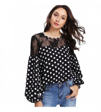 WDIRA Womens Floral Shoulder Blouse