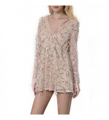 CHIC DIARY Sequin Playsuit Apricot