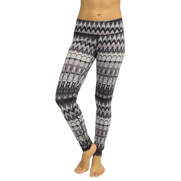 Peachskin Brushed Printed Leggings - Yoga Pants - Woodgrain Fuchsia ...