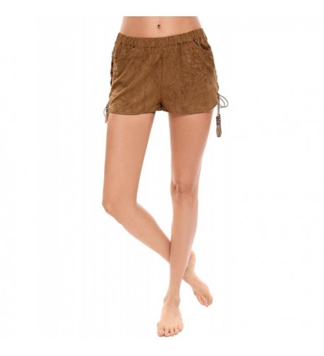 Zeagoo Womens Fringed Casual Shorts