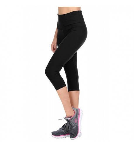 Solid Brushed Capris Black Plus