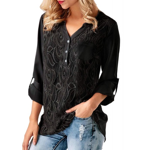 Womens Casual Sleeve Chiffon Blouses