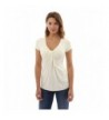 PattyBoutik Womens Twist Sleeve Off White