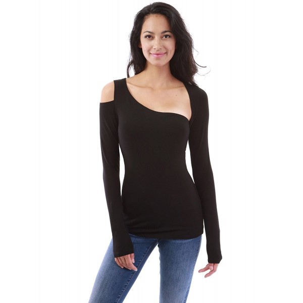 PattyBoutik Womens Asymmetric Cutout Sleeve