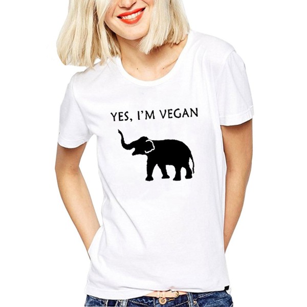 Yyicool Womens Elephant Printed T Shirts