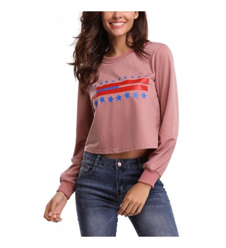 Abollria Womens Cropped Sweatshirt Pullover