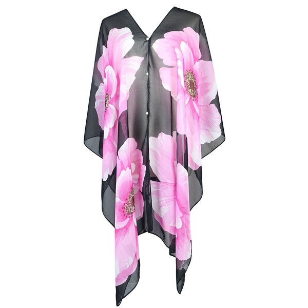 S K LUXURY Printed Chiffon Black 410