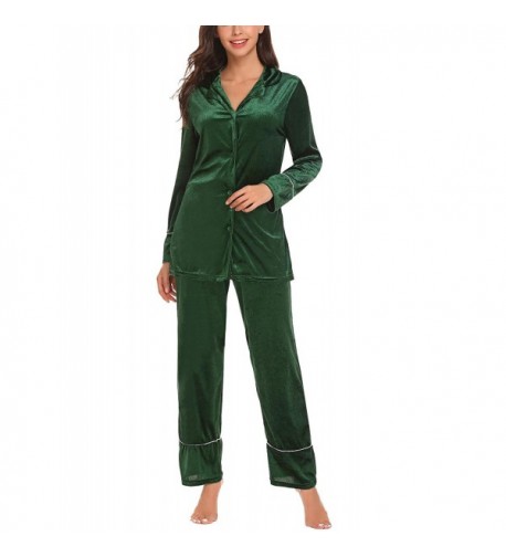 Vansop Velvet Sleeve Luxurious Sleepwear