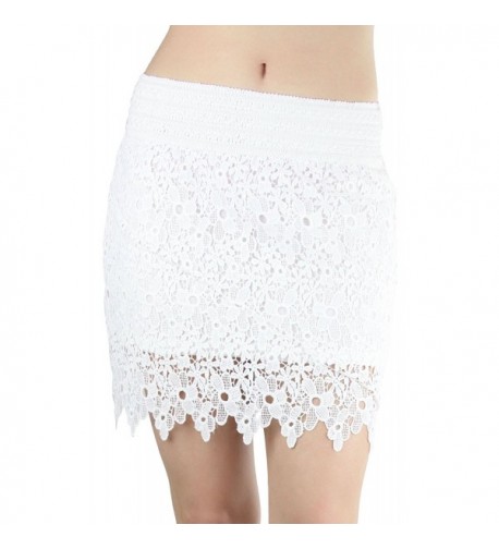 ToBeInStyle Womens Lace Floral Skirt