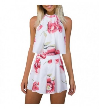 Womens Printed Playsuit Jumpsuits Outfits