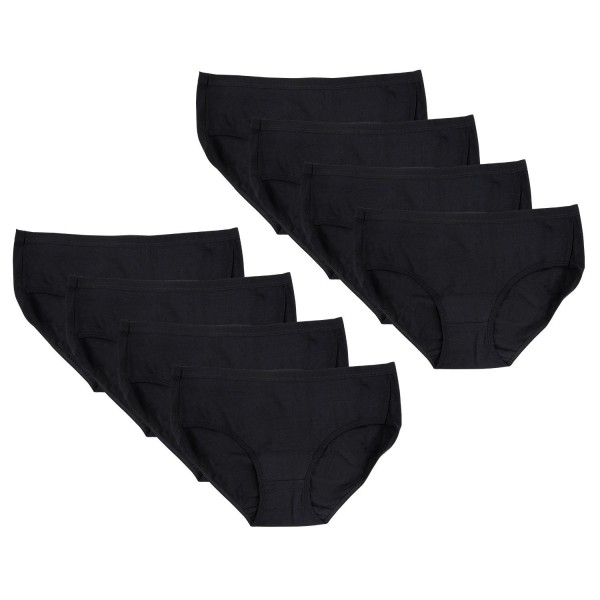 Women Comfort Cotton Stretch Hipster Panty - 8 Black - CB185CTKZG7