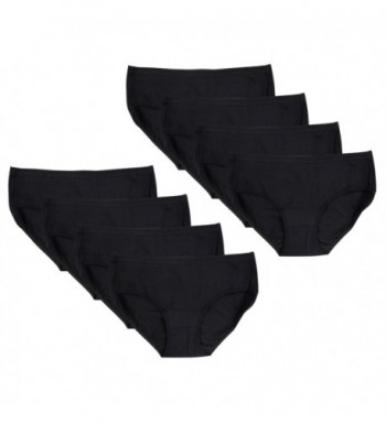 Women Comfort Cotton Stretch Hipster Panty - 8 Black - CB185CTKZG7