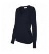 Womens Stretch V neck Pullover Sweater