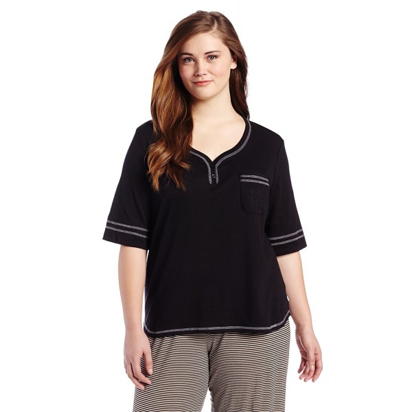 Karen Neuburger Womens Plus Size Henley