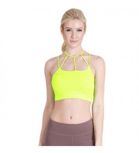 Nikibiki Criss Cross Bralette Neon Yellow