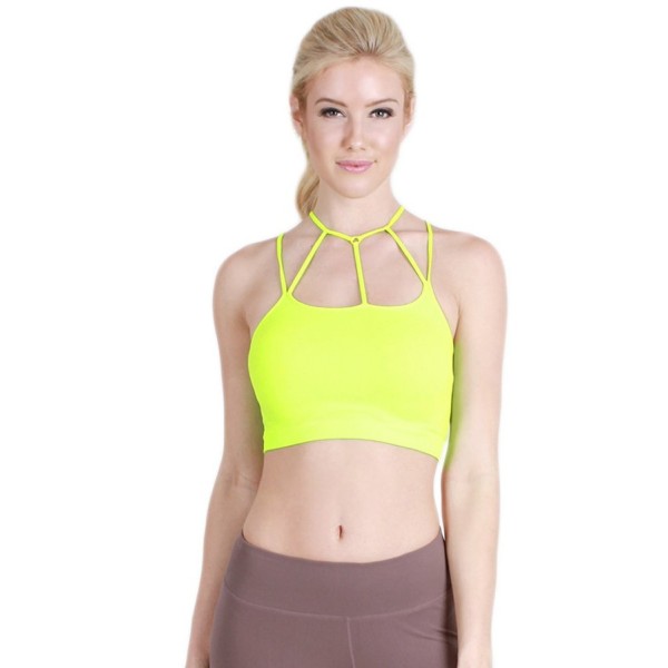 Nikibiki Criss Cross Bralette Neon Yellow