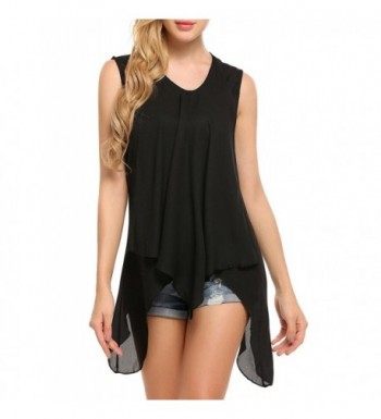 Zeagoo Summer Sleeveless Chiffon Blouse