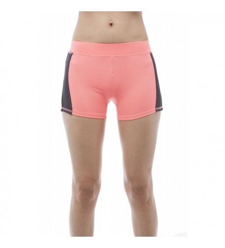Athletic Color Block shorts NeonCoral