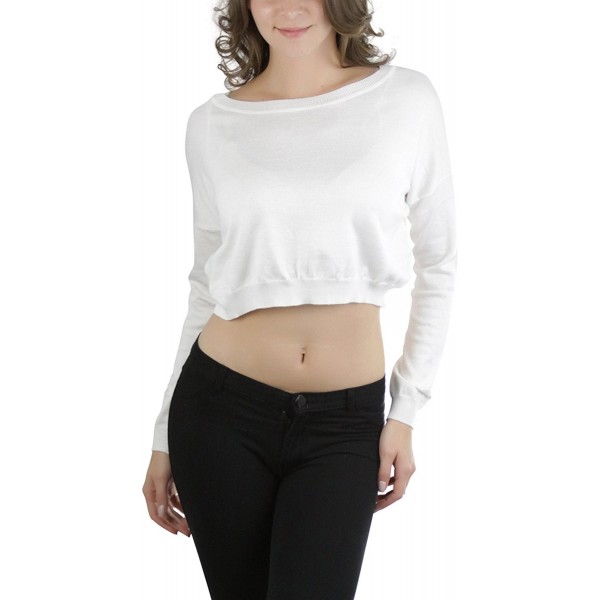 ToBeInStyle Womens Sleeve Cropped Sweater