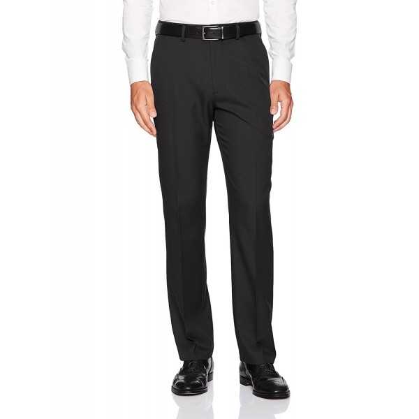 Men's Standards Solid Gabardine Superflex Waist Flat Front Pant - Black ...