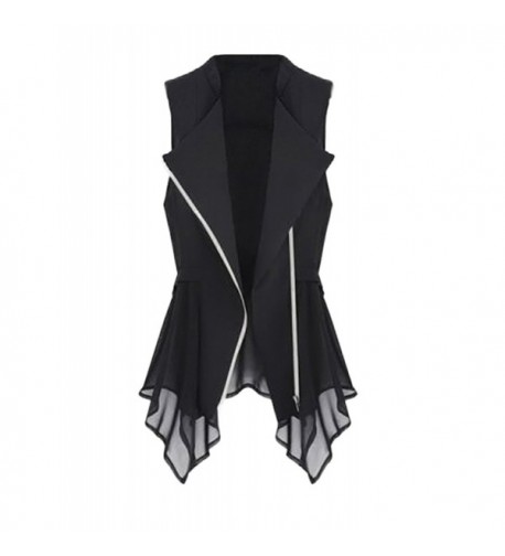 Tanming Asymmetric Chiffon Cardigan Waistcoats