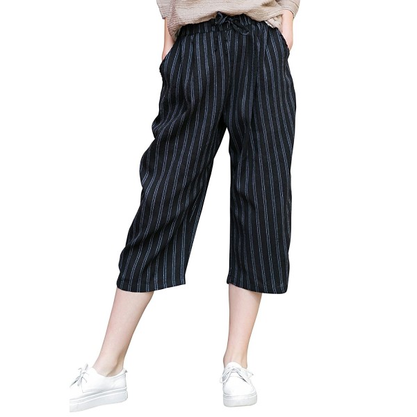 YOU U Women Casual Striped Tapered